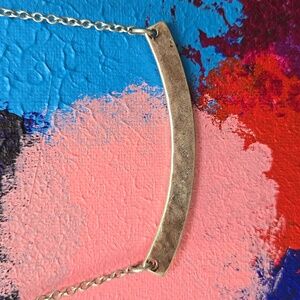 LUCKY BRAND Silver Bar Necklace!